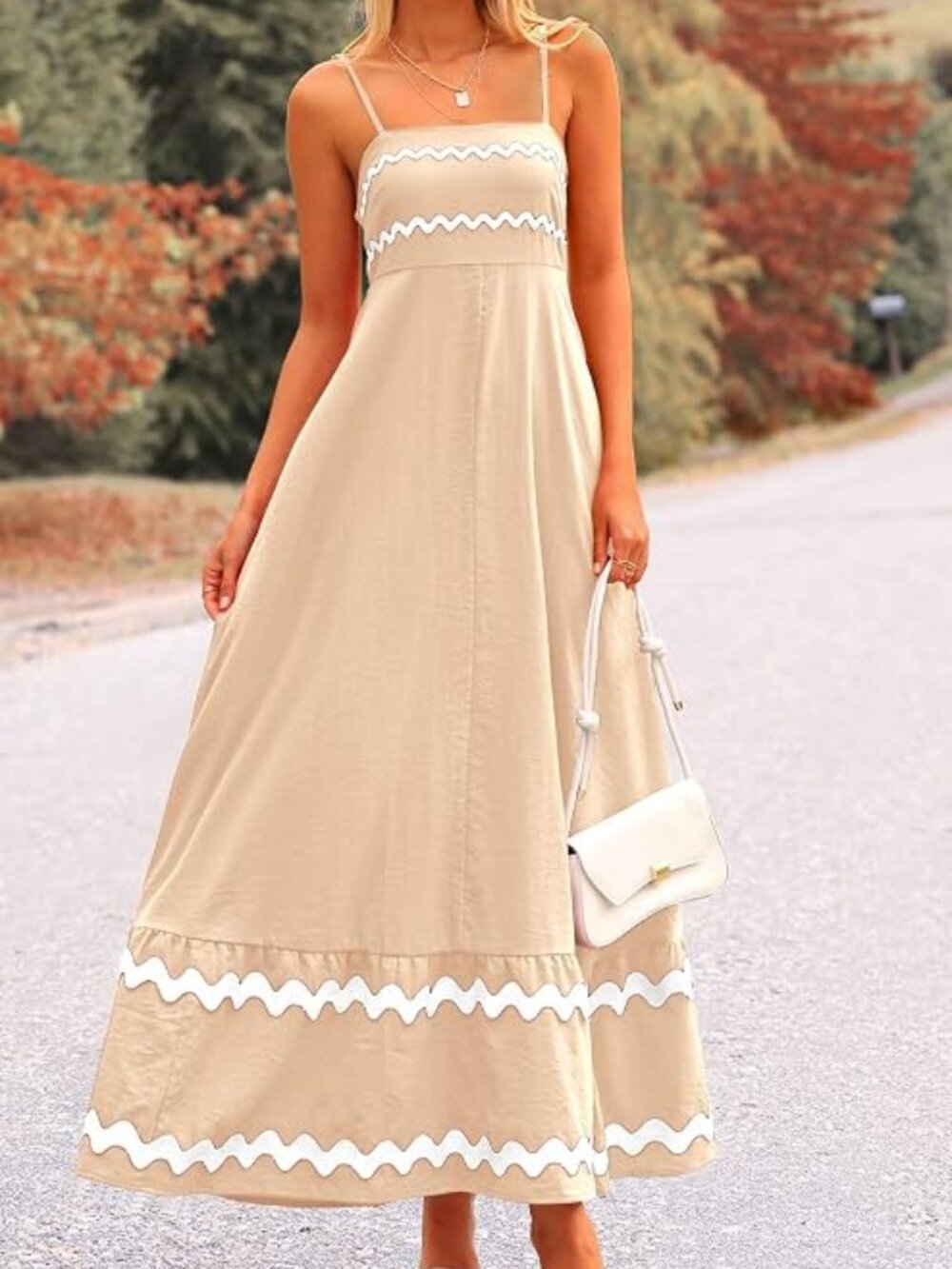 Women's 2026 Summer Flowy Maxi Dress Casual Sleeveless Spaghetti Strap Ruffle Be
